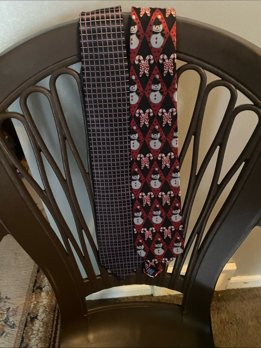 John Ashford Red and Black Holiday Patterned Neckties